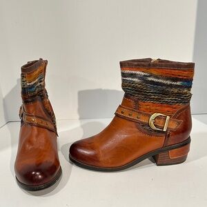 Ariat Brown Leather Western Ankle Boots